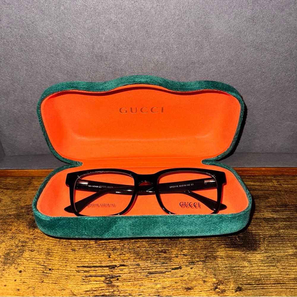 Gucci Black Eyeglasses with Case